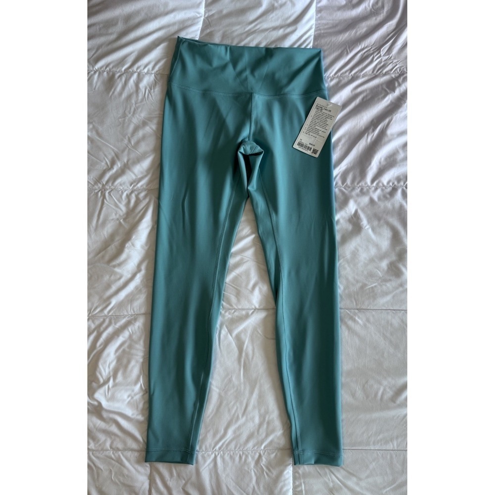 New Lululemon Size 10 Wunder Train HR Tight 28" TDLT Tide Teal Leggings SOLD OUT - Picture 1 of 9